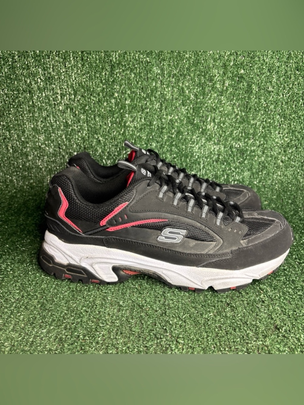 Skechers Men's Stamina Cutback Shoes 51286 Black Size 12 EW Extra Wide EUC